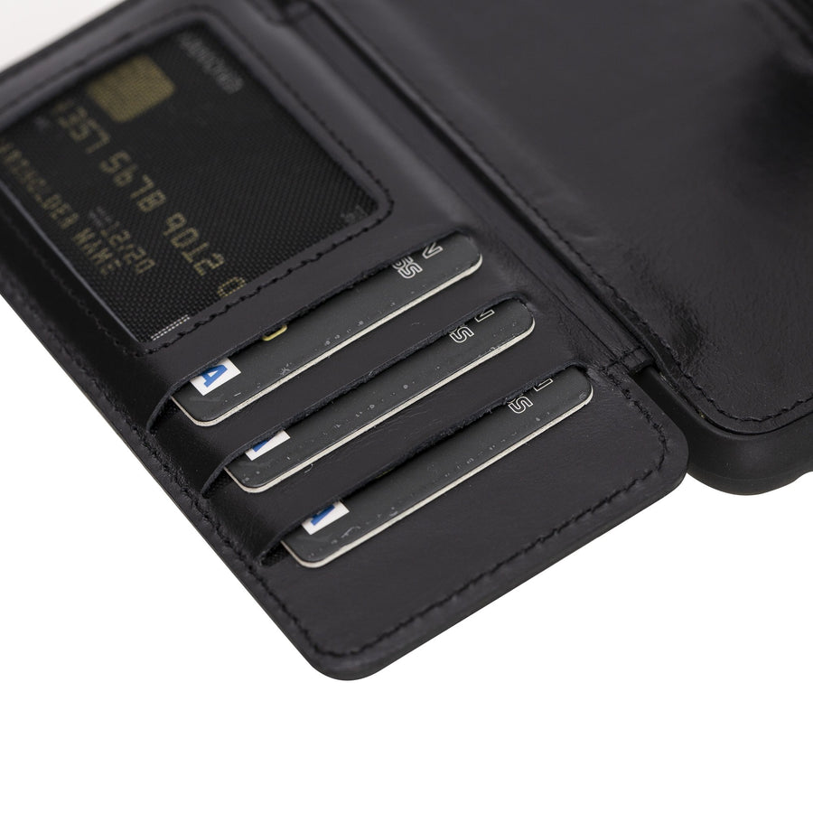 Verona Luxury Black Leather iPhone 6 Flip-Back Wallet Case with Card Holder - Venito - 2