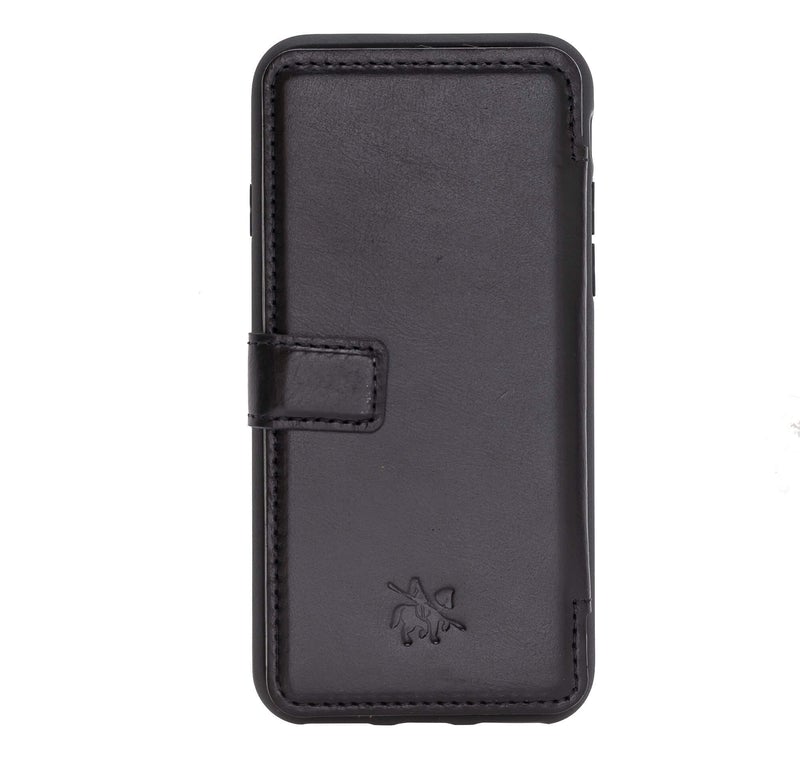 Verona Luxury Black Leather iPhone 6S Flip-Back Wallet Case with Card Holder - Venito - 7