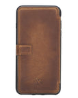 Verona Luxury Brown Leather iPhone 7 Plus Flip-Back Wallet Case with Card Holder - Venito - 8
