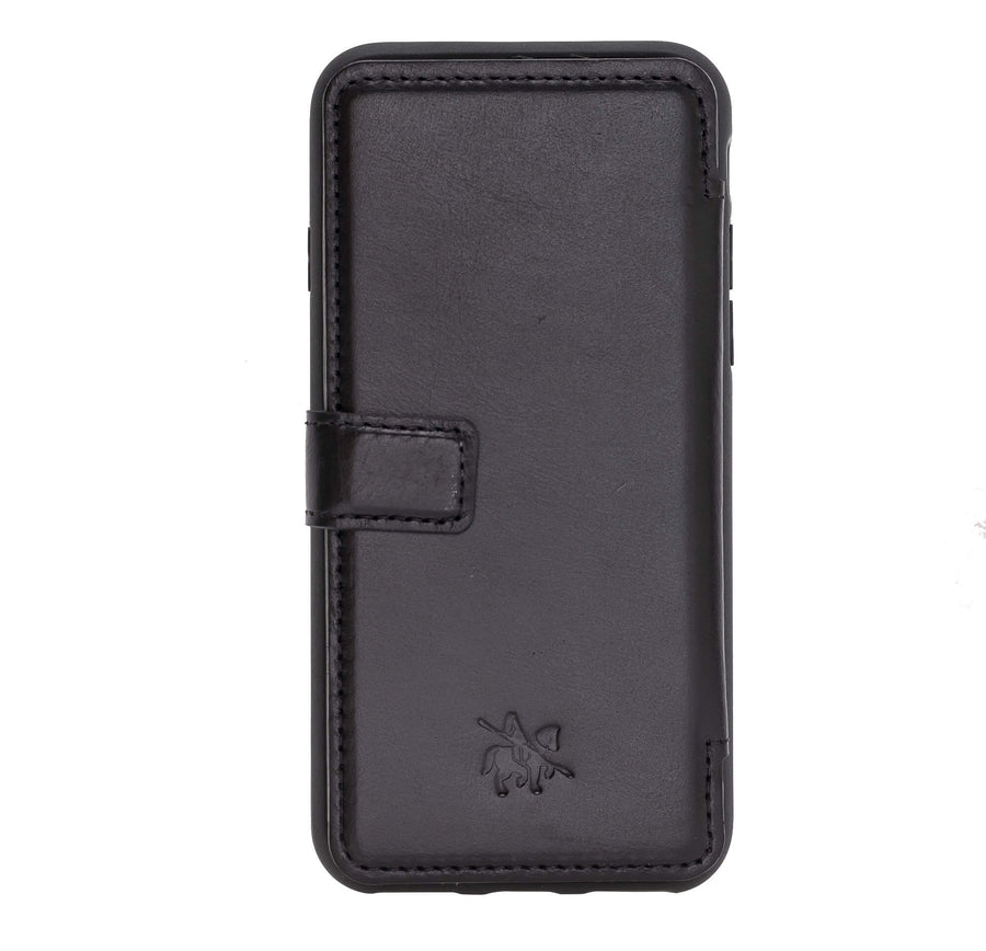 Verona Luxury Black Leather iPhone 7 Flip-Back Wallet Case with Card Holder - Venito - 8