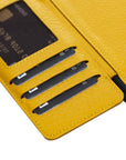 Verona Luxury Yellow Leather iPhone X Flip-Back Wallet Case with Card Holder - Venito - 4