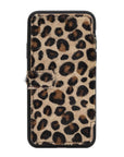 Verona Luxury Leopard Leather iPhone XS Flip-Back Wallet Case with Card Holder - Venito - 8