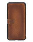 Verona Luxury Brown Leather iPhone XS Max Flip-Back Wallet Case with Card Holder - Venito - 8