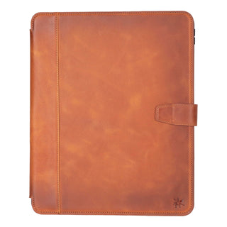 Parma full-grain leather wallet case for iPad Pro 13-inch M4 in Antique Brown