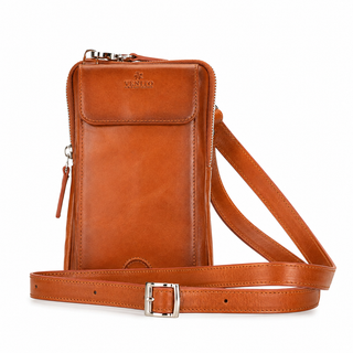 Ferrara unisex full-grain leather crossbody phone purse as a gift idea