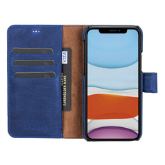 Funda tipo billetera de cuero con bloqueo RFID Florence para iPhone 11 Pro