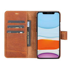 Funda tipo billetera de cuero con bloqueo RFID Florence para iPhone 11 Pro