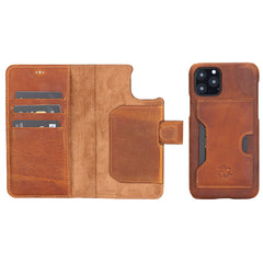 Funda tipo billetera de cuero con bloqueo RFID Florence para iPhone 11 Pro