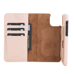 Funda tipo billetera de cuero con bloqueo RFID Florence para iPhone 11 Pro