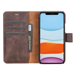 Funda tipo billetera de cuero con bloqueo RFID Florence para iPhone 11 Pro