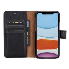 Funda tipo billetera de cuero con bloqueo RFID Florence para iPhone 11 Pro