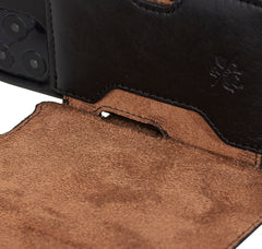 Funda tipo billetera de cuero con bloqueo RFID Florence para iPhone 11 Pro