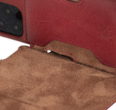 Funda tipo billetera de cuero con bloqueo RFID Florence para iPhone 11 Pro