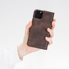 Funda tipo billetera de cuero con bloqueo RFID Florence para iPhone 11 Pro