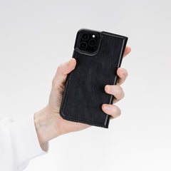 Funda tipo billetera de cuero con bloqueo RFID Florence para iPhone 11 Pro