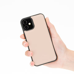 Funda de cuero Lucca Snap On para iPhone 12 Mini