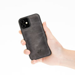 Funda de cuero Lucca Snap On para iPhone 12 Mini