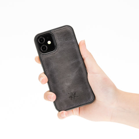 Funda de cuero Lucca Snap On para iPhone 12 Mini