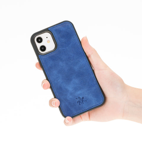 Funda de cuero Lucca a presión para iPhone 12