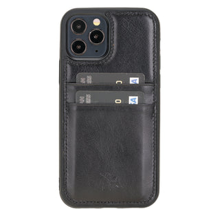 Funda tipo billetera de cuero Capri Snap On para iPhone 12 Pro Max