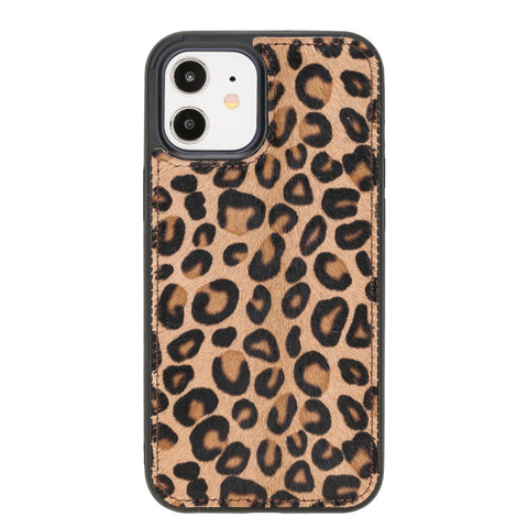 Funda de cuero Lucca a presión para iPhone 12