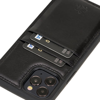 Funda tipo billetera de cuero Capri Snap On para iPhone 12 Pro Max