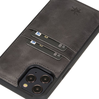 Funda tipo billetera de cuero Capri Snap On para iPhone 12 Pro Max