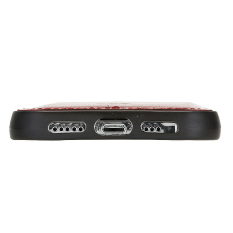 Funda de cuero Lucca a presión para iPhone 12