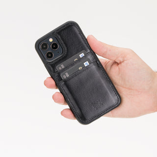 Funda tipo billetera de cuero Capri Snap On para iPhone 12 Pro Max