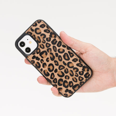 Funda de cuero Lucca a presión para iPhone 12
