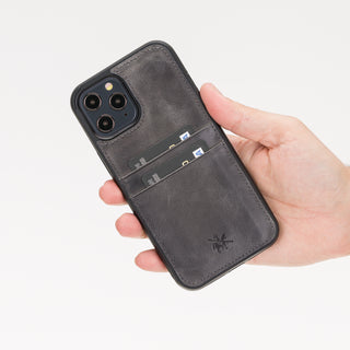Funda tipo billetera de cuero Capri Snap On para iPhone 12 Pro Max