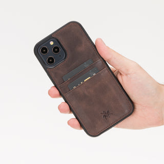 Funda tipo billetera de cuero Capri Snap On para iPhone 12 Pro Max