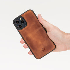 Funda de cuero Lucca Snap On para iPhone 12 Pro