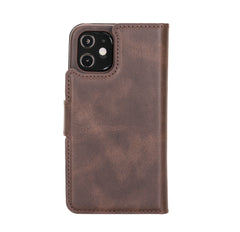 Funda tipo billetera de cuero con bloqueo RFID Florence para iPhone 12 Mini
