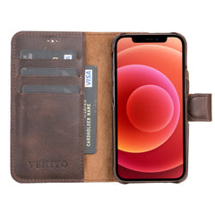 Funda tipo billetera de cuero con bloqueo RFID Florence para iPhone 12 Mini