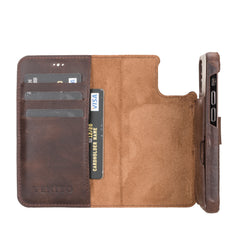 Funda tipo billetera de cuero con bloqueo RFID Florence para iPhone 12 Mini