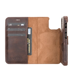 Funda tipo billetera de cuero con bloqueo RFID Florence para iPhone 12 Mini