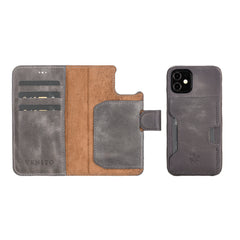 Funda tipo billetera de cuero con bloqueo RFID Florence para iPhone 12 Mini