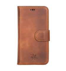 Funda tipo billetera de cuero con bloqueo RFID Florence para iPhone 12 Mini