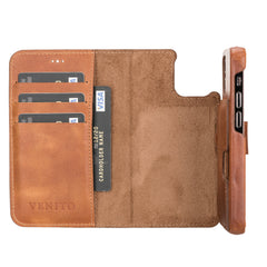 Funda tipo billetera de cuero con bloqueo RFID Florence para iPhone 12 Mini