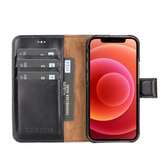Funda tipo billetera de cuero con bloqueo RFID Florence para iPhone 12 Mini