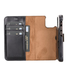 Funda tipo billetera de cuero con bloqueo RFID Florence para iPhone 12 Mini