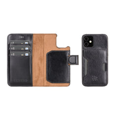 Funda tipo billetera de cuero con bloqueo RFID Florence para iPhone 12 Mini