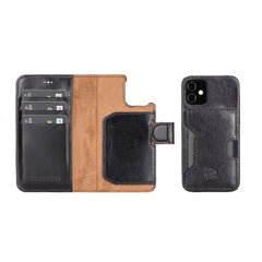Funda tipo billetera de cuero con bloqueo RFID Florence para iPhone 12 Mini