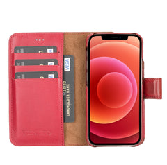 Funda tipo billetera de cuero con bloqueo RFID Florence para iPhone 12 Mini