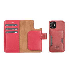 Funda tipo billetera de cuero con bloqueo RFID Florence para iPhone 12 Mini