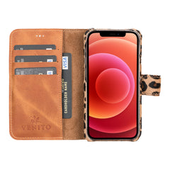 Funda tipo billetera de cuero con bloqueo RFID Florence para iPhone 12 Mini