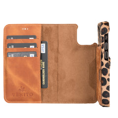 Funda tipo billetera de cuero con bloqueo RFID Florence para iPhone 12 Mini