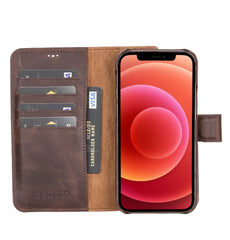 Funda tipo billetera de cuero con bloqueo RFID Florence para iPhone 12 Pro