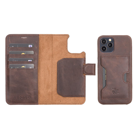Funda tipo billetera de cuero con bloqueo RFID Florence para iPhone 12 Pro